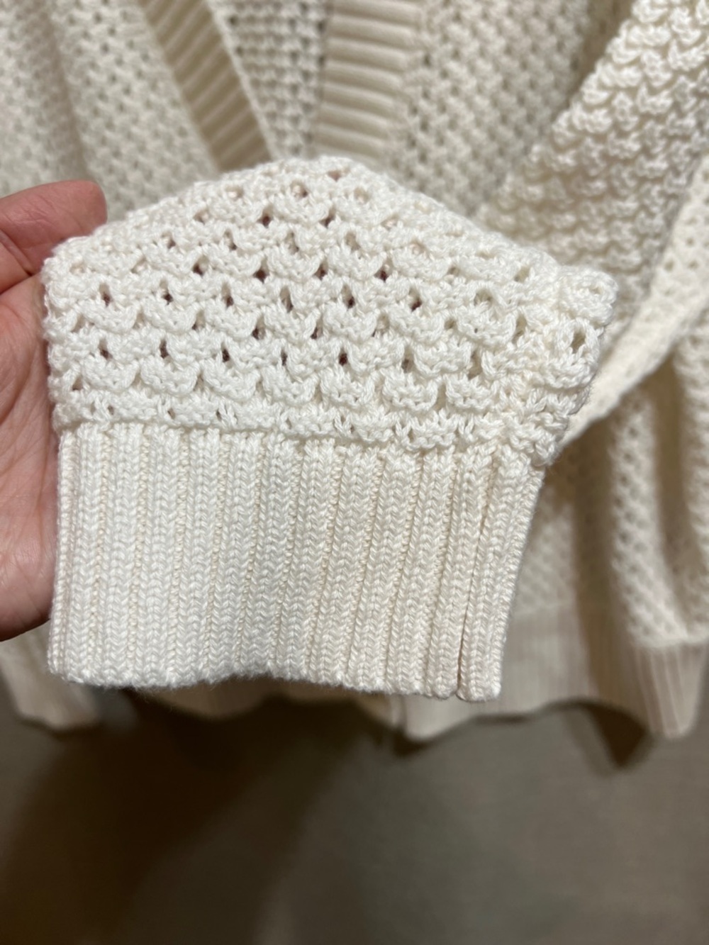 Torrid Whisper White Crochet Cotton Cardigan Sweater Size 2X Boho Coastal - Picture 5 of 10